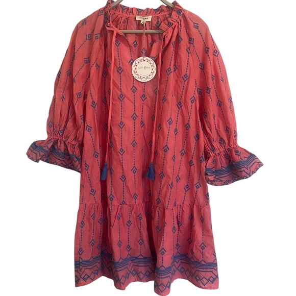 Umgee dress Pink and Blue Dress new boho small - Picture 3 of 11